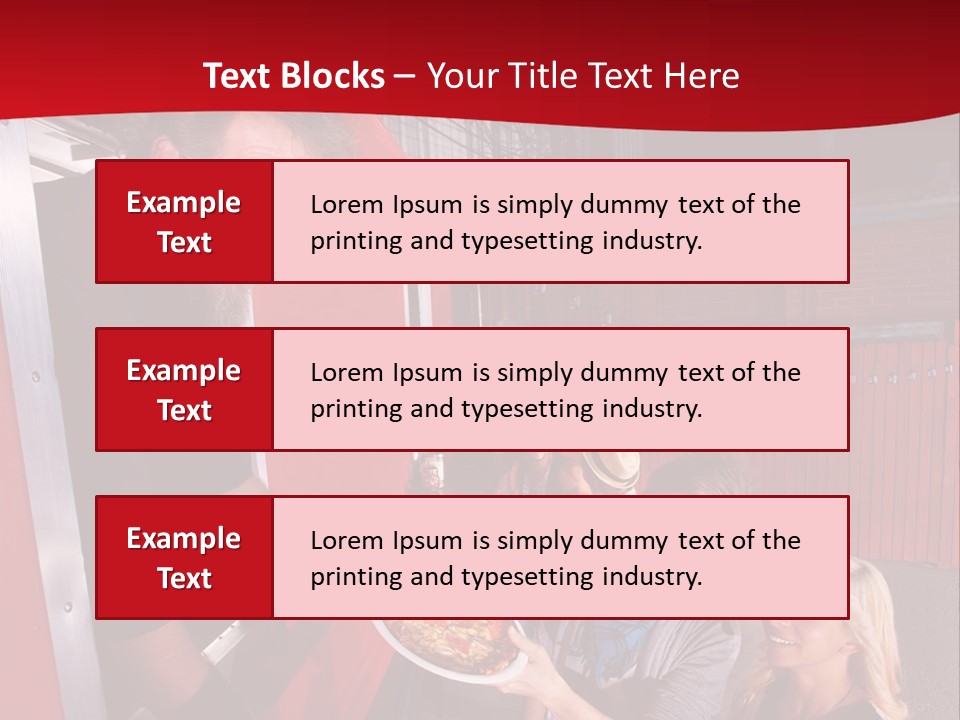 Happy Dinner Woman PowerPoint Template