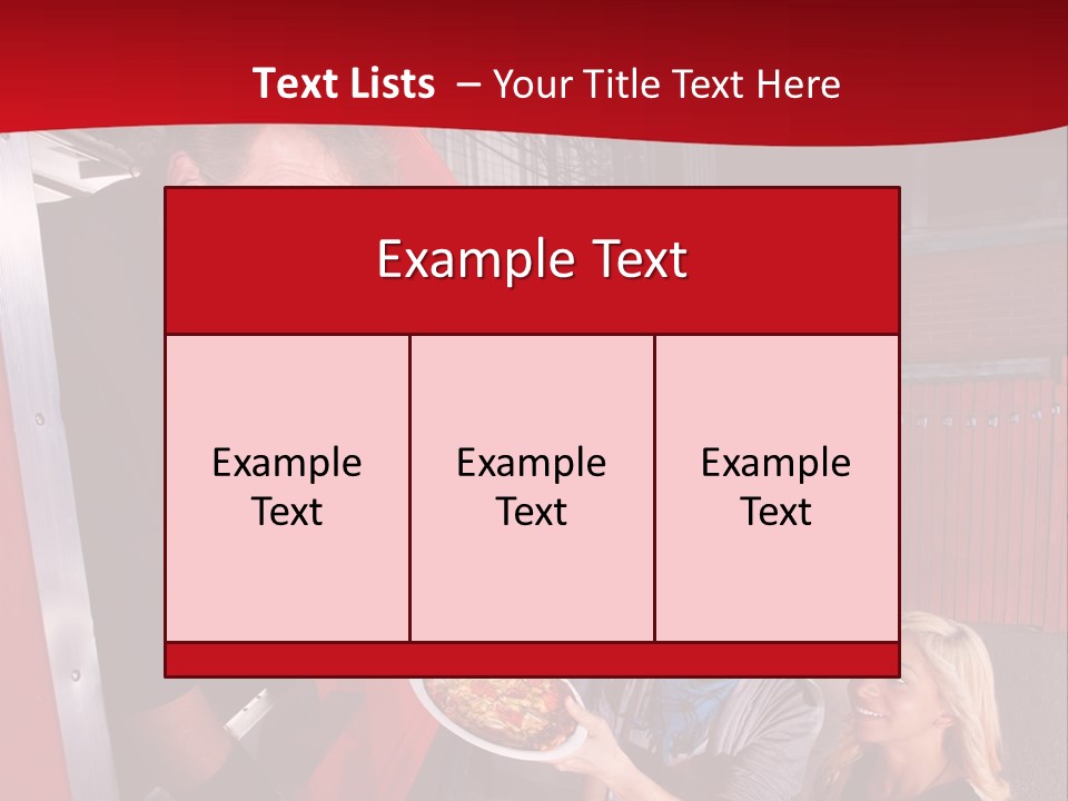 Happy Dinner Woman PowerPoint Template