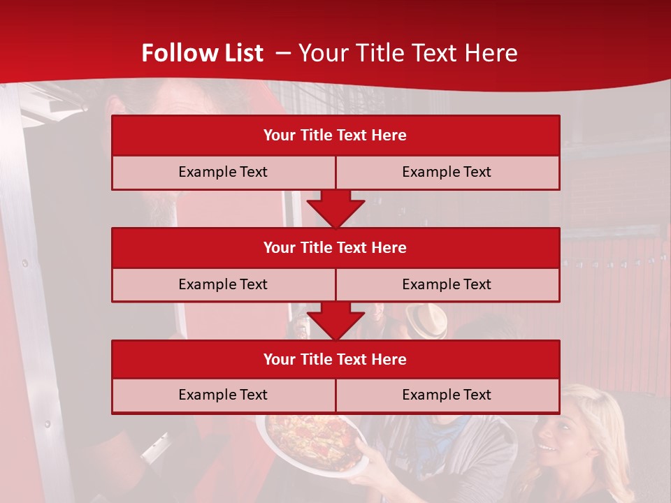 Happy Dinner Woman PowerPoint Template