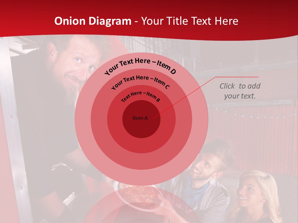 Happy Dinner Woman PowerPoint Template