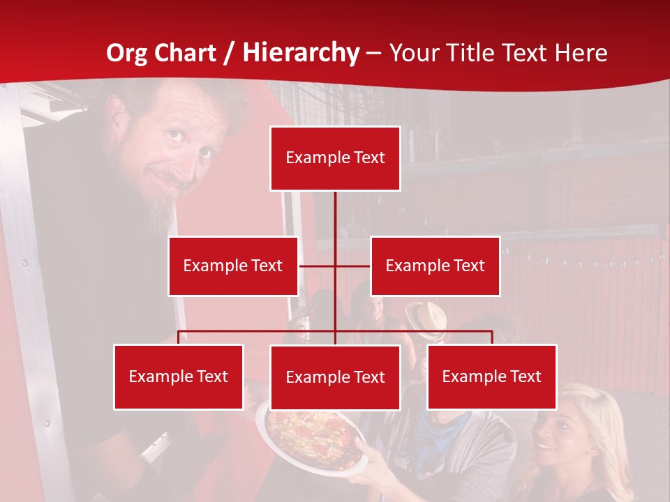 Happy Dinner Woman PowerPoint Template