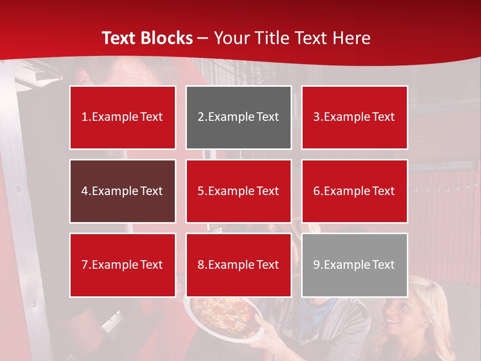 Happy Dinner Woman PowerPoint Template