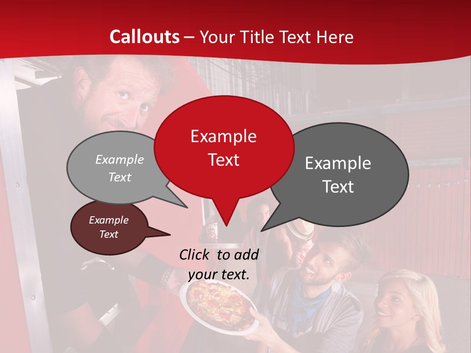 Happy Dinner Woman PowerPoint Template