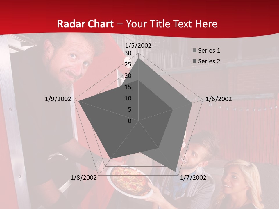 Happy Dinner Woman PowerPoint Template