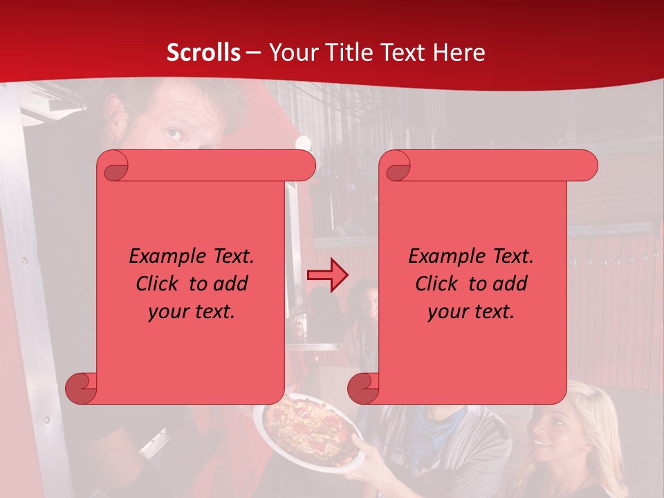 Happy Dinner Woman PowerPoint Template