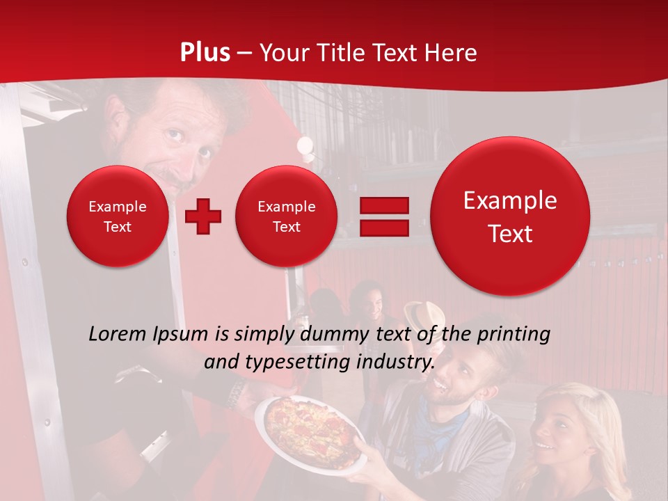 Happy Dinner Woman PowerPoint Template