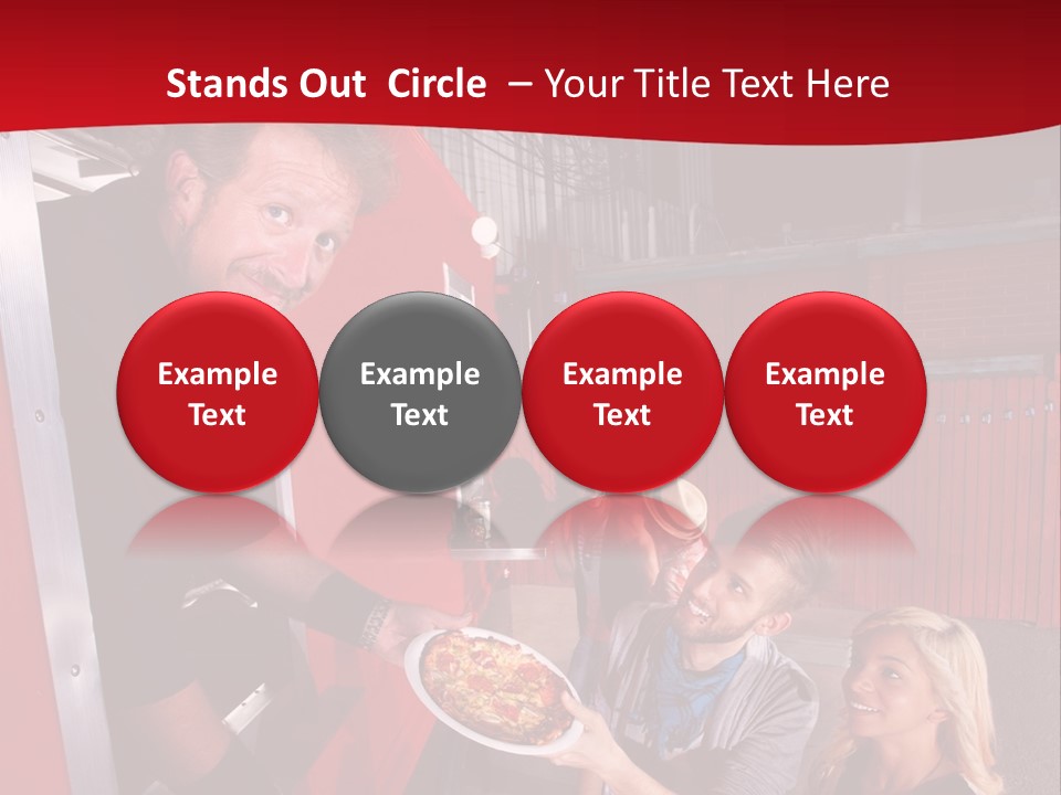 Happy Dinner Woman PowerPoint Template