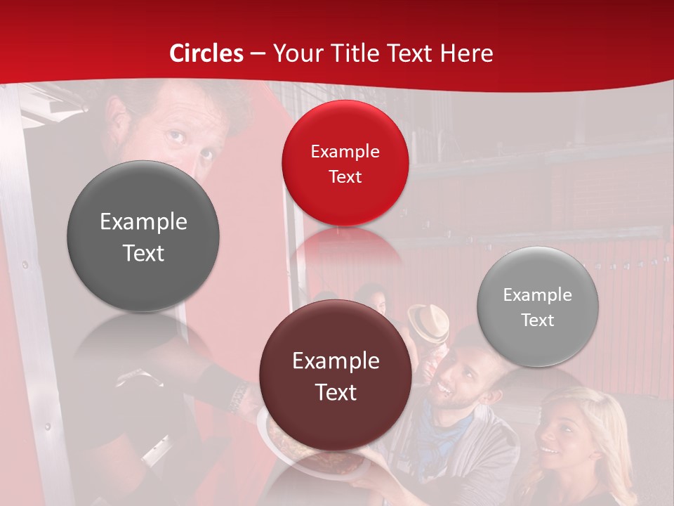 Happy Dinner Woman PowerPoint Template