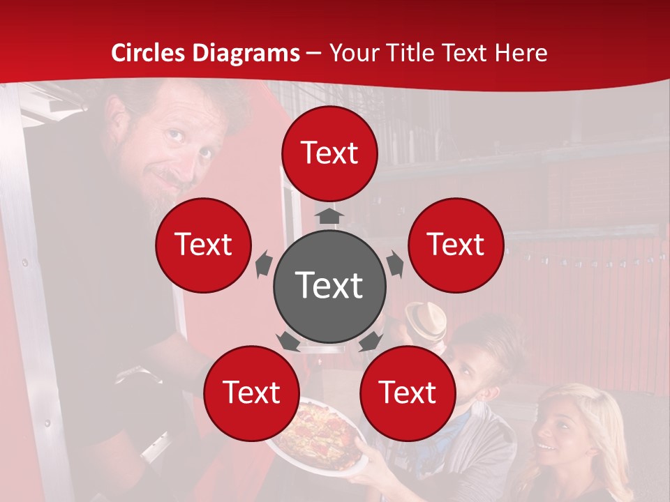 Happy Dinner Woman PowerPoint Template