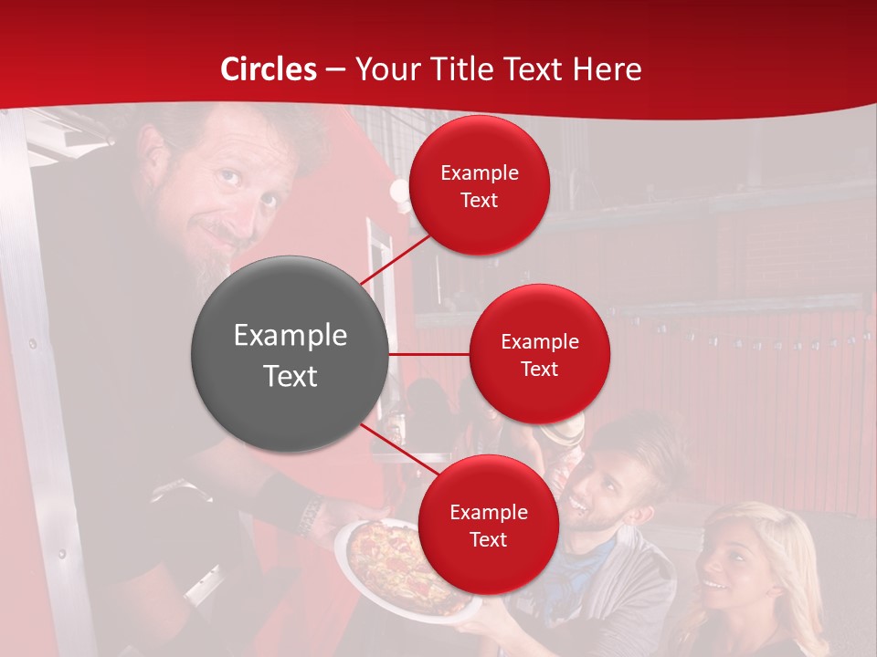 Happy Dinner Woman PowerPoint Template