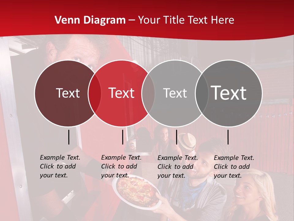 Happy Dinner Woman PowerPoint Template