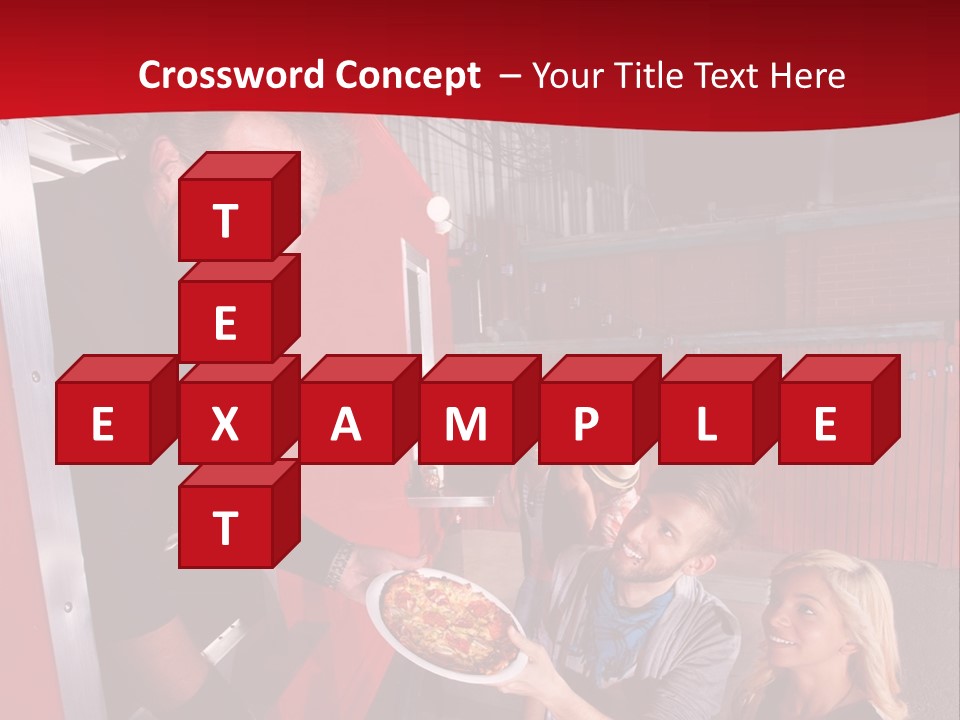 Happy Dinner Woman PowerPoint Template