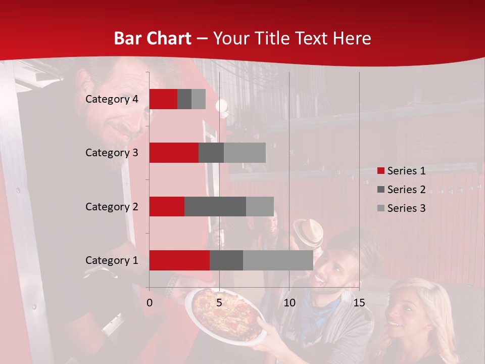 Happy Dinner Woman PowerPoint Template
