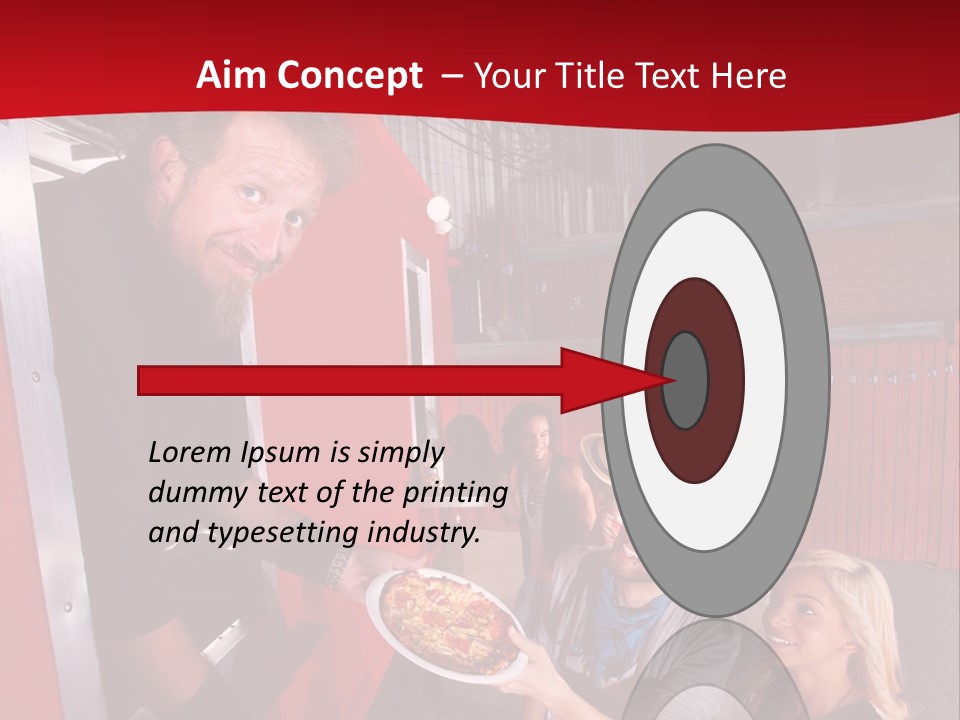 Happy Dinner Woman PowerPoint Template