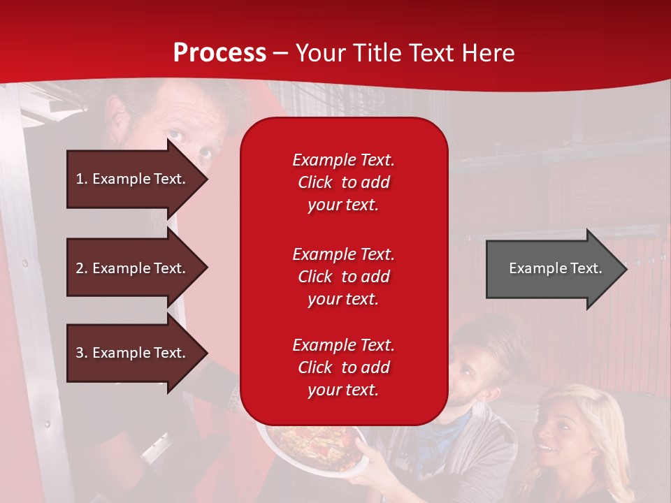 Happy Dinner Woman PowerPoint Template