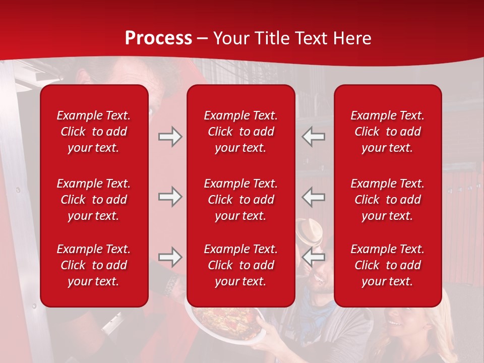 Happy Dinner Woman PowerPoint Template