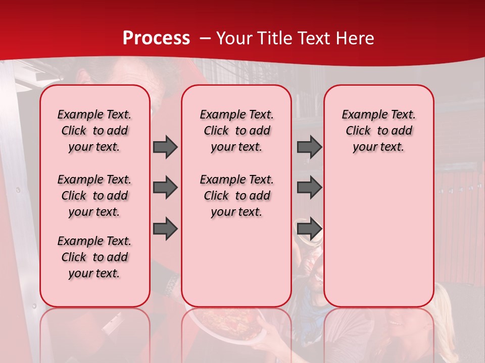 Happy Dinner Woman PowerPoint Template