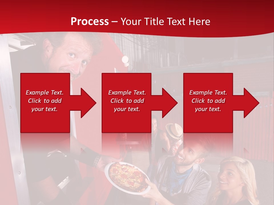 Happy Dinner Woman PowerPoint Template