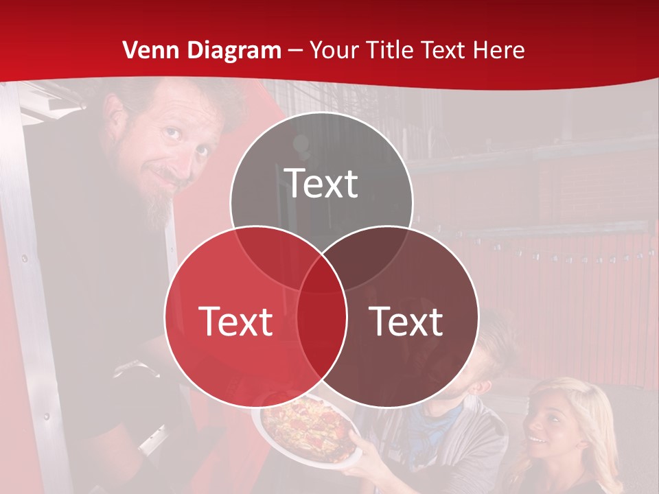 Happy Dinner Woman PowerPoint Template