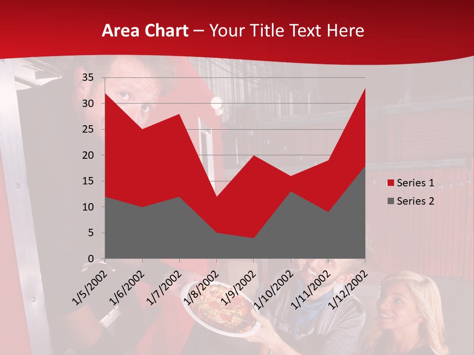 Happy Dinner Woman PowerPoint Template