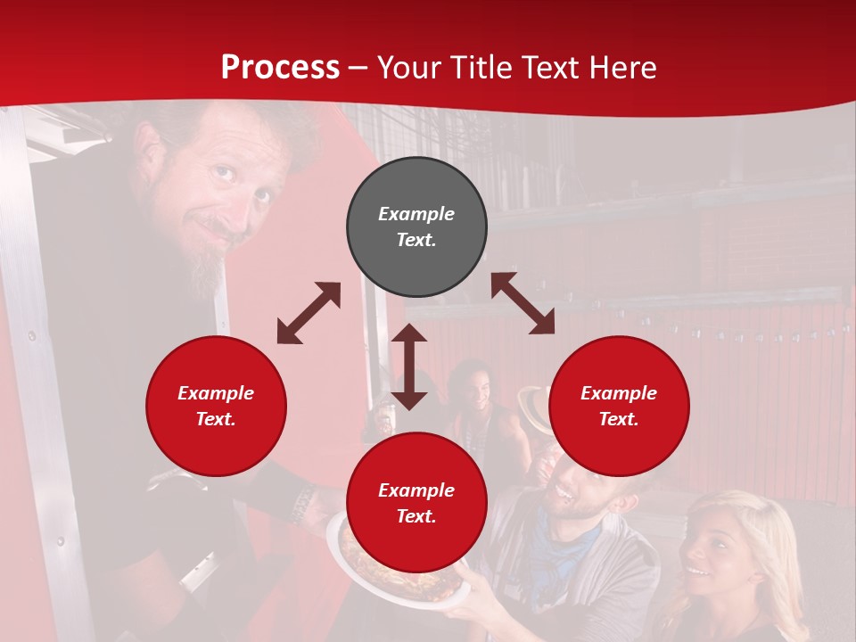 Happy Dinner Woman PowerPoint Template