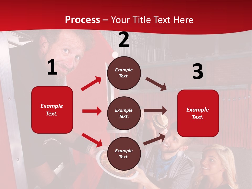 Happy Dinner Woman PowerPoint Template