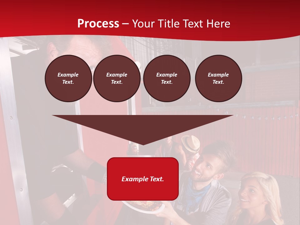 Happy Dinner Woman PowerPoint Template