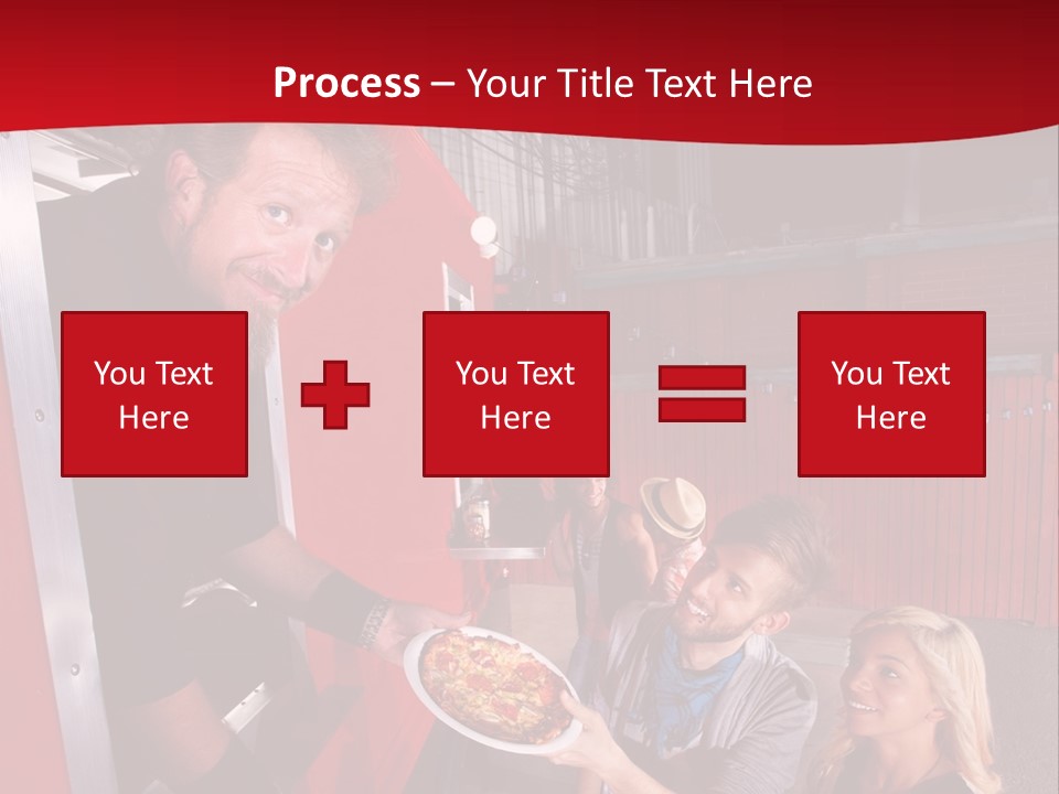 Happy Dinner Woman PowerPoint Template