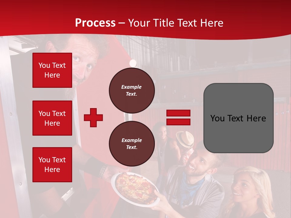 Happy Dinner Woman PowerPoint Template