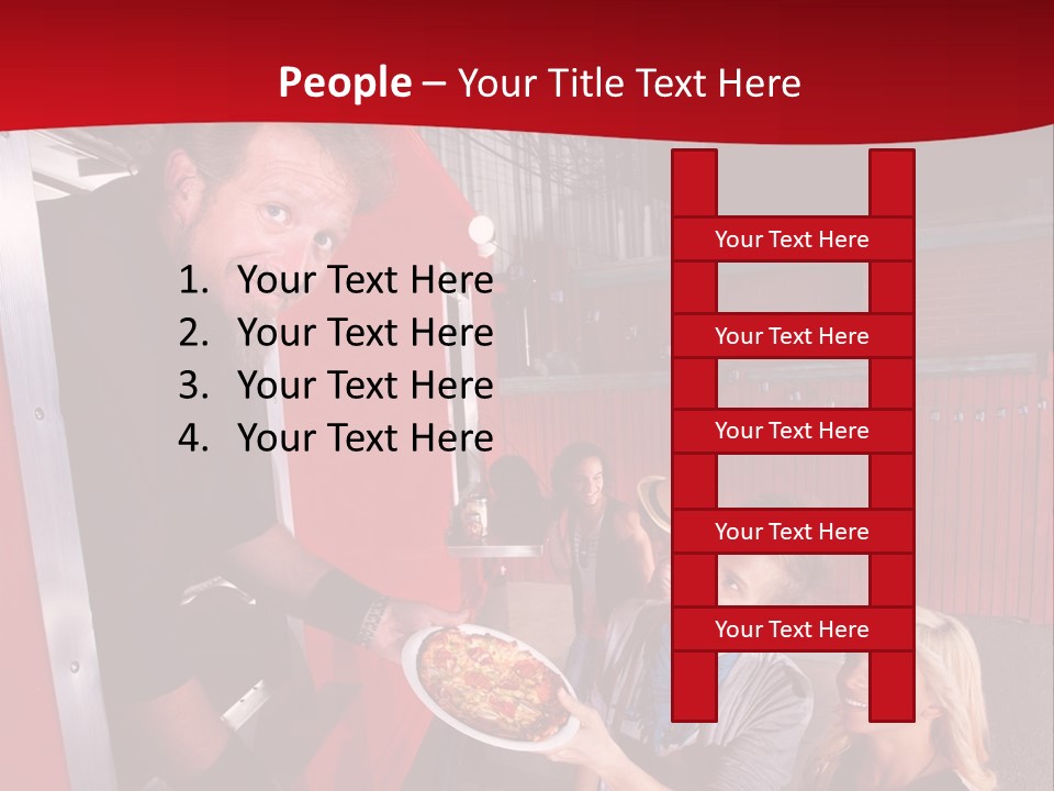 Happy Dinner Woman PowerPoint Template