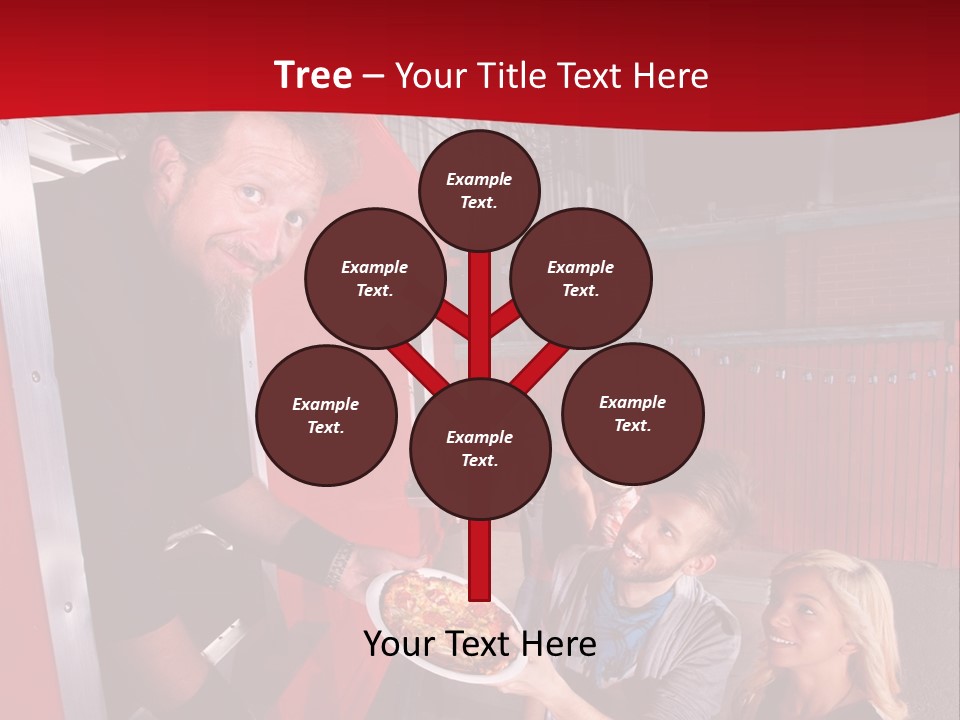 Happy Dinner Woman PowerPoint Template