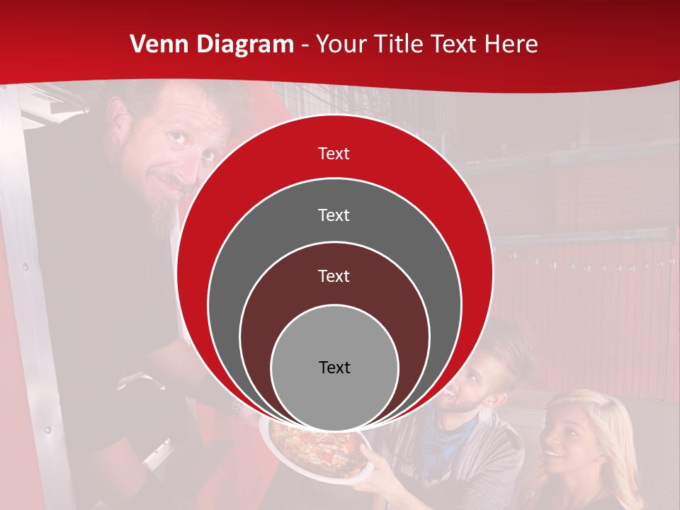 Happy Dinner Woman PowerPoint Template