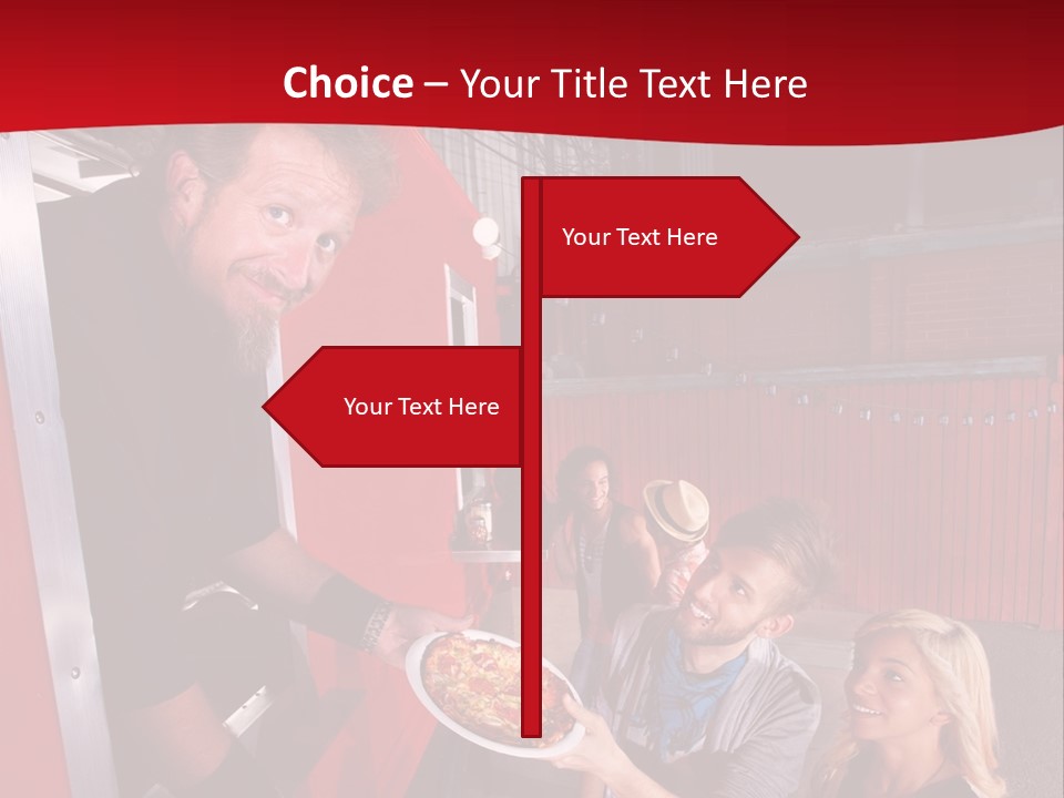 Happy Dinner Woman PowerPoint Template