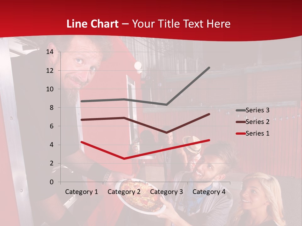 Happy Dinner Woman PowerPoint Template