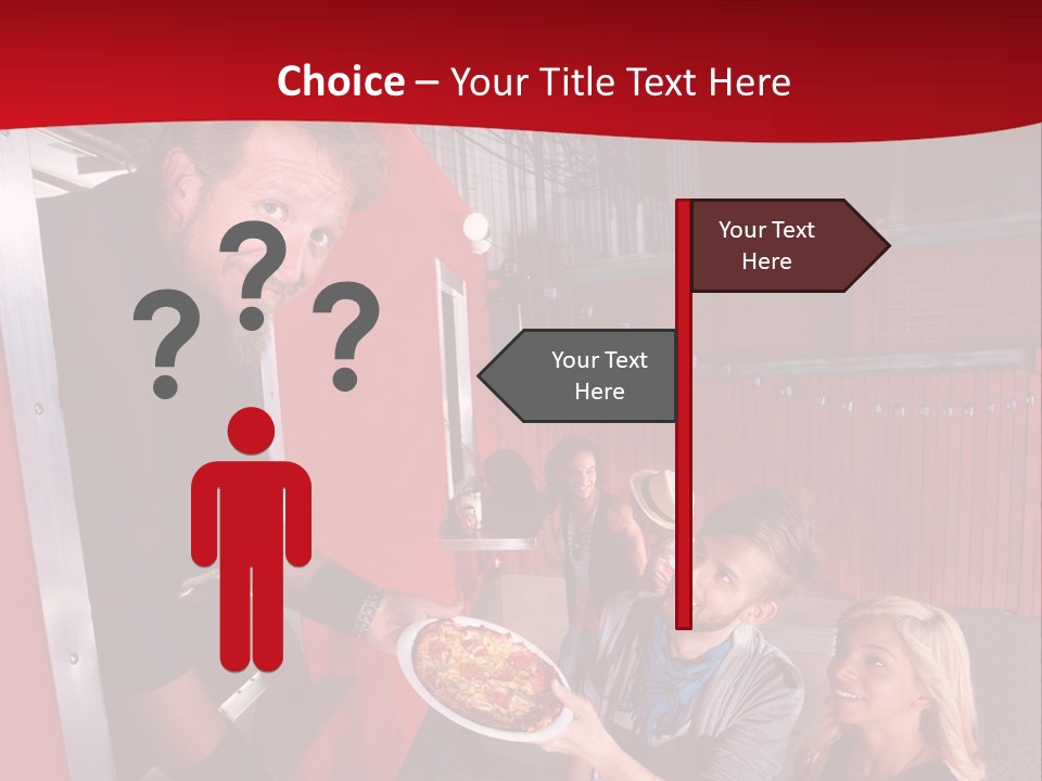 Happy Dinner Woman PowerPoint Template