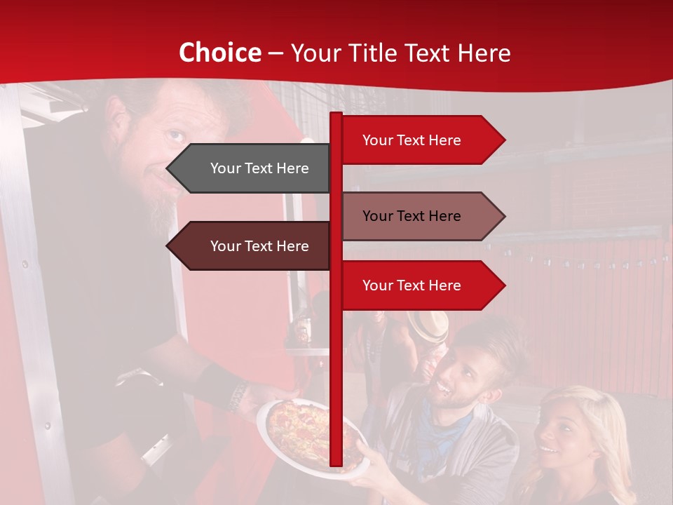 Happy Dinner Woman PowerPoint Template