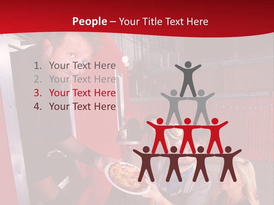 Happy Dinner Woman PowerPoint Template