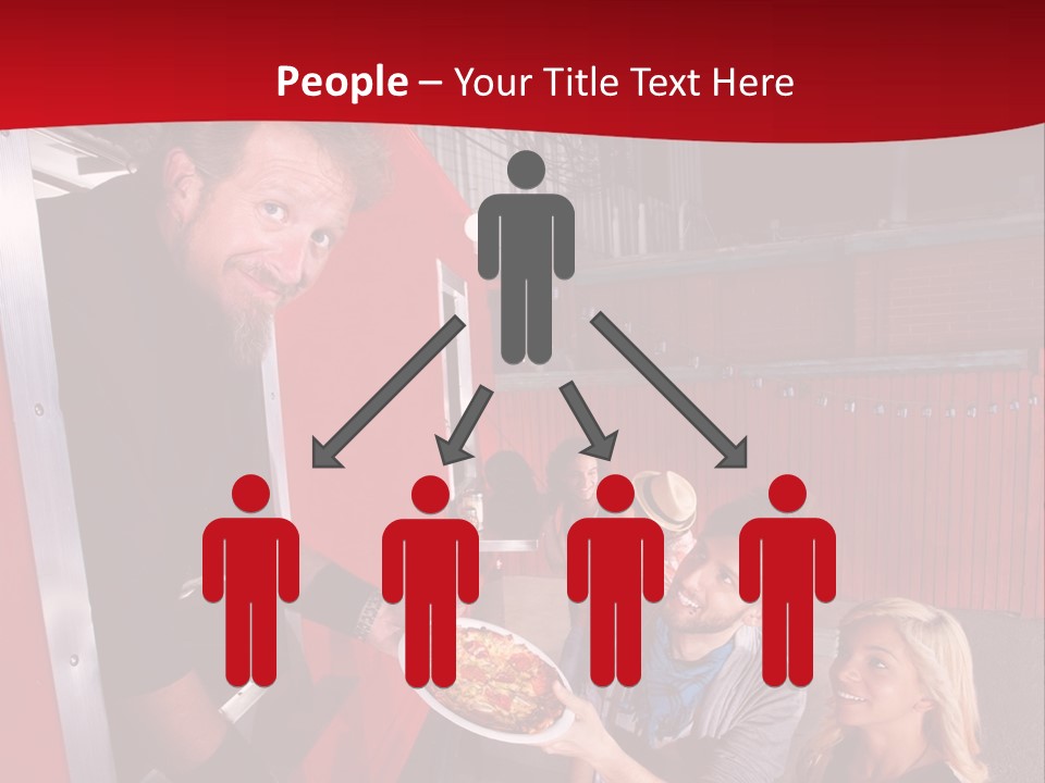 Happy Dinner Woman PowerPoint Template