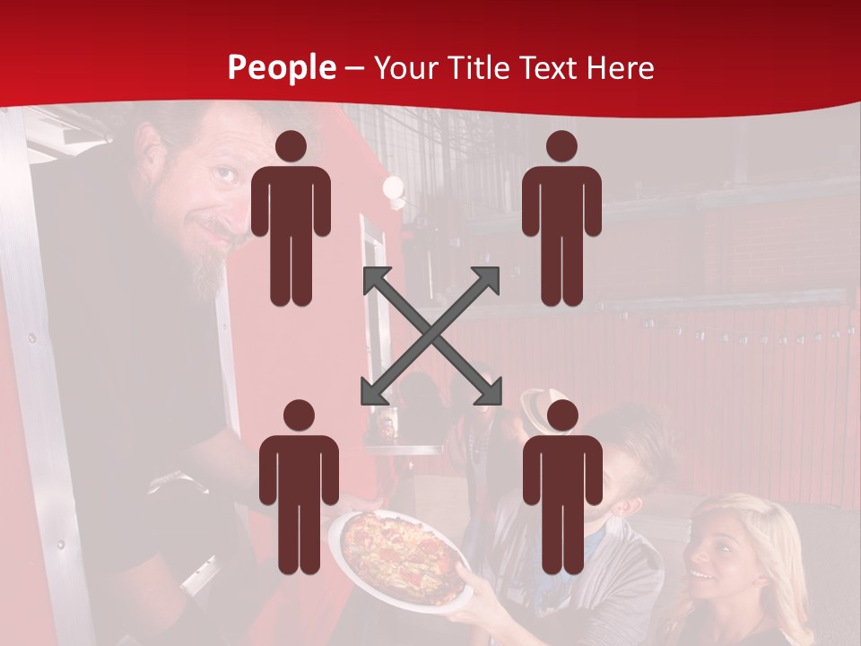 Happy Dinner Woman PowerPoint Template