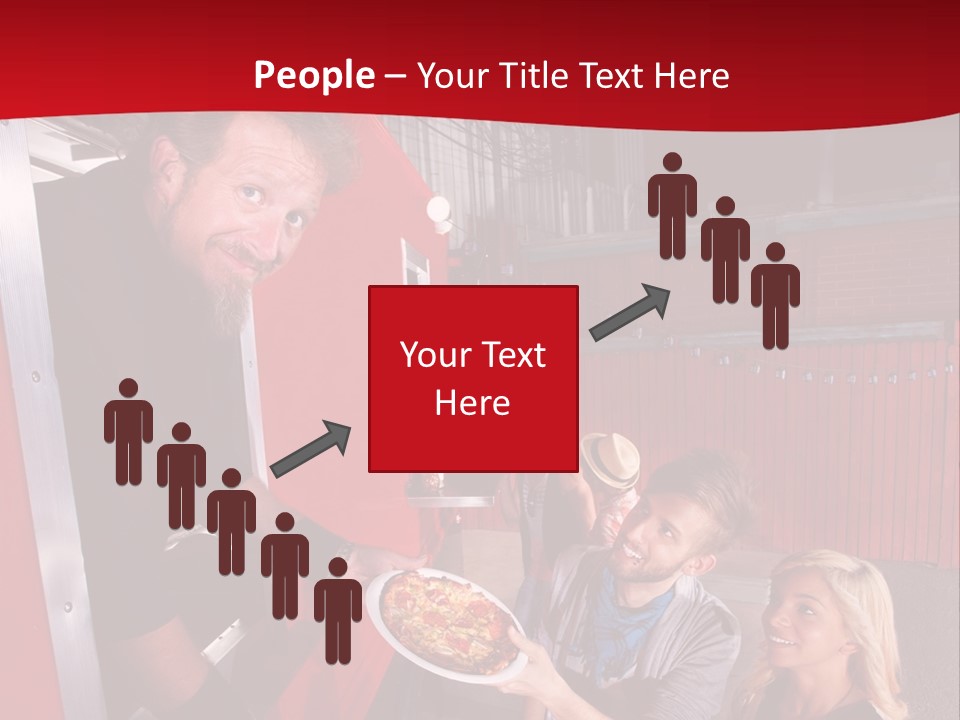 Happy Dinner Woman PowerPoint Template