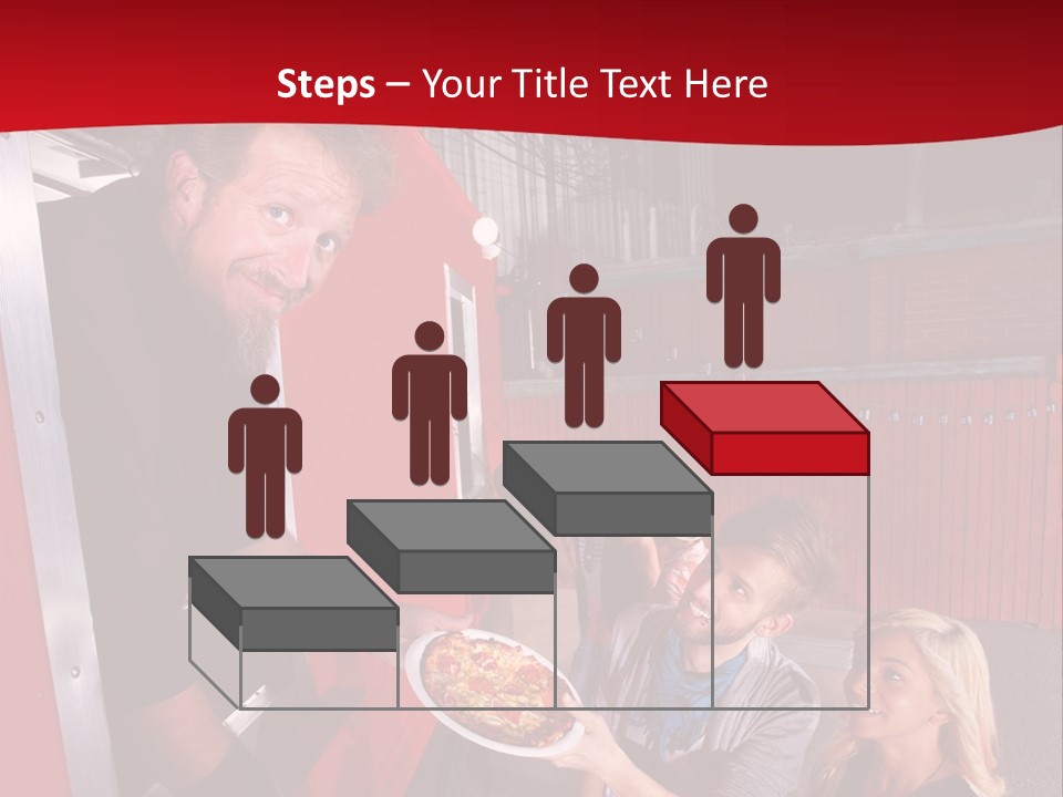 Happy Dinner Woman PowerPoint Template