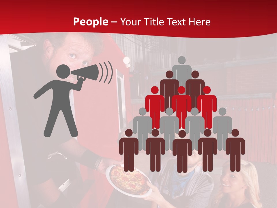 Happy Dinner Woman PowerPoint Template