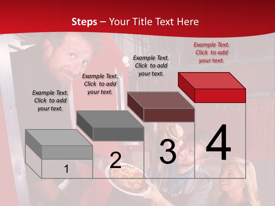 Happy Dinner Woman PowerPoint Template