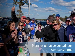 Tailgate Party New England Foxborough PowerPoint Template