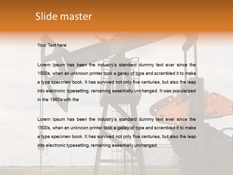 Pipeline Helmet Petroleum PowerPoint Template