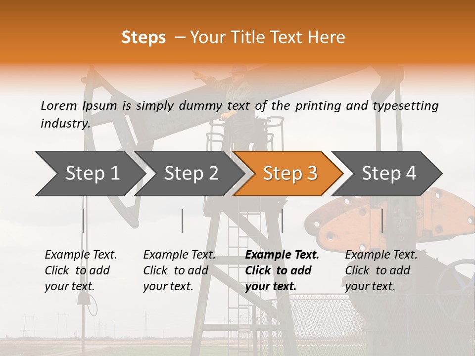 Pipeline Helmet Petroleum PowerPoint Template