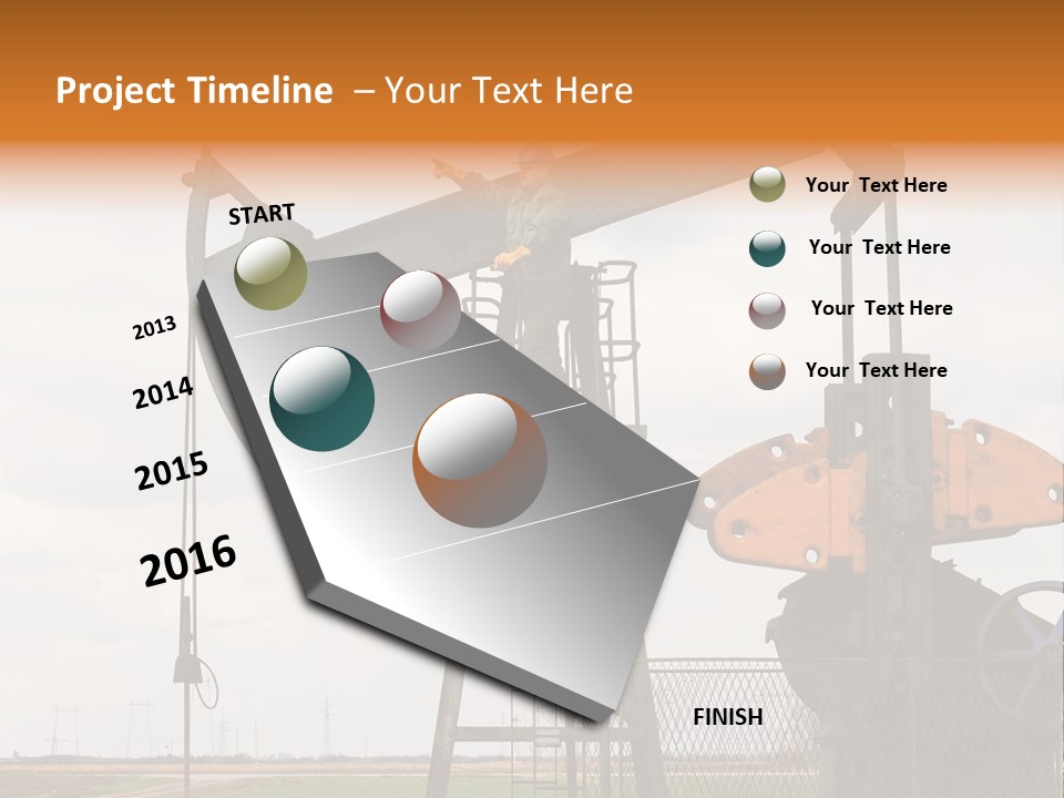 Pipeline Helmet Petroleum PowerPoint Template