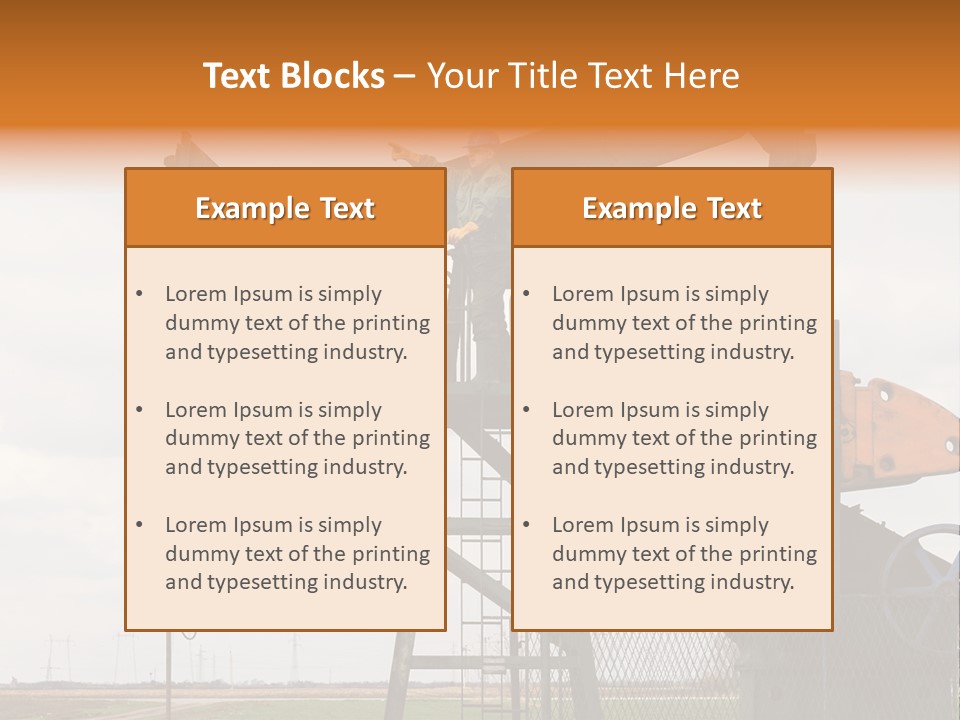 Pipeline Helmet Petroleum PowerPoint Template
