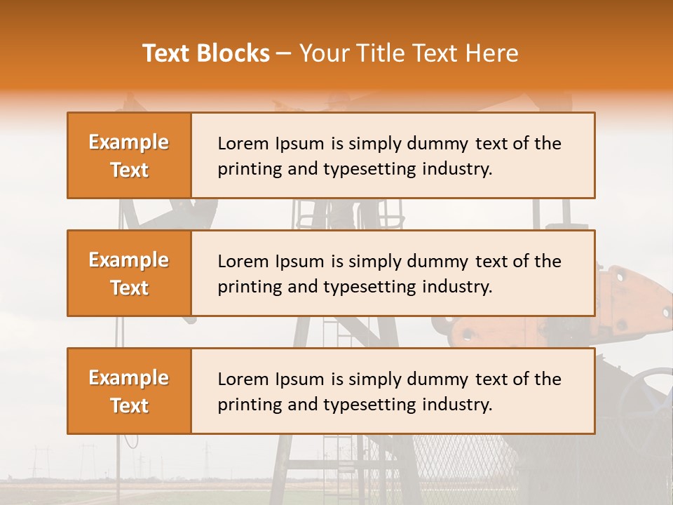 Pipeline Helmet Petroleum PowerPoint Template