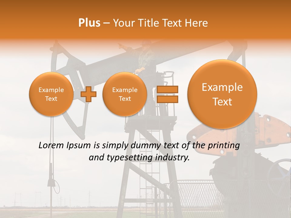 Pipeline Helmet Petroleum PowerPoint Template